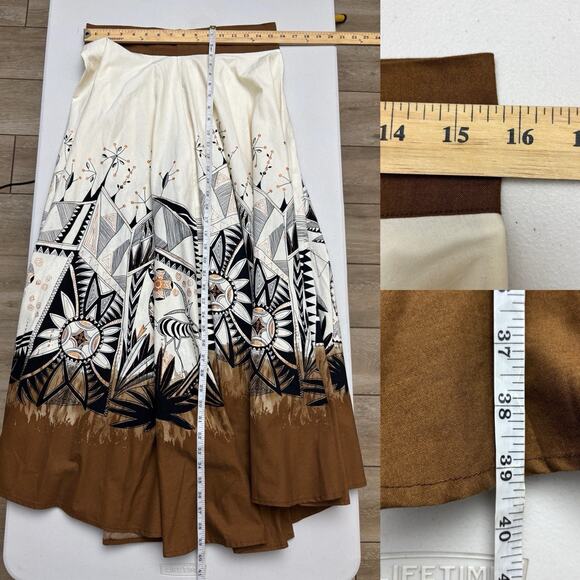 Handmade Full Circle Skirt Geometric African Antelope Women's Size M/L* - READ - Picture 14 of 16